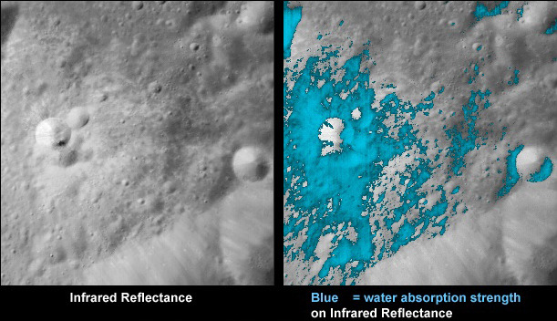 ملف:Water Around Fresh Moon Crater.jpg