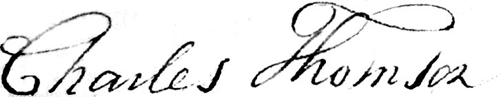 ملف:Charles Thomson signature.jpg