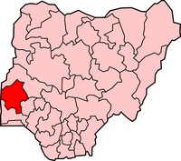 موقع ولاية أويو في نيجيريا