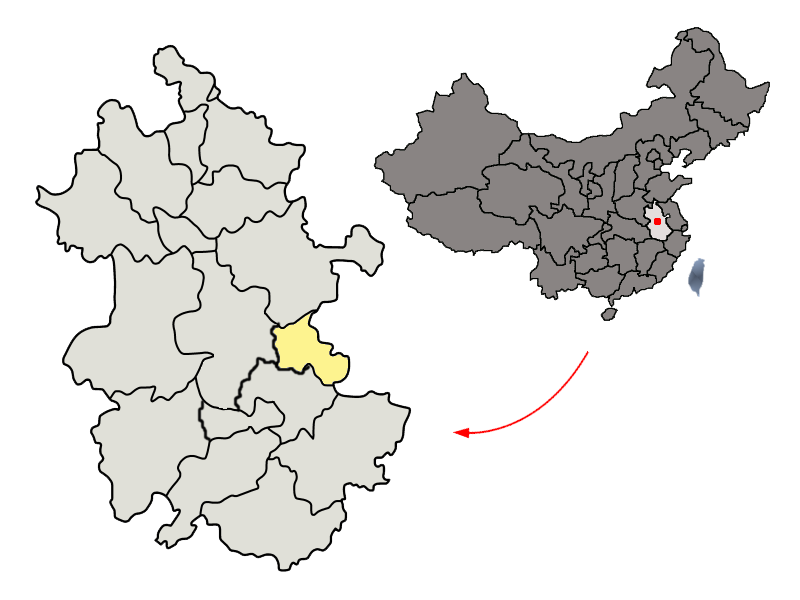 ملف:Location of Ma'anshan Prefecture within Anhui (China).png