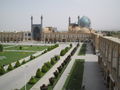 Shah Mosque, a north-south view of Naqsh-e Jahan Square.