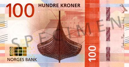 ملف:Norwegian 100-kroner banknote observe.jpg