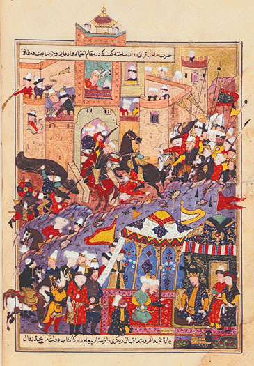 ملف:Timur during attack on Balkh 1370.jpg