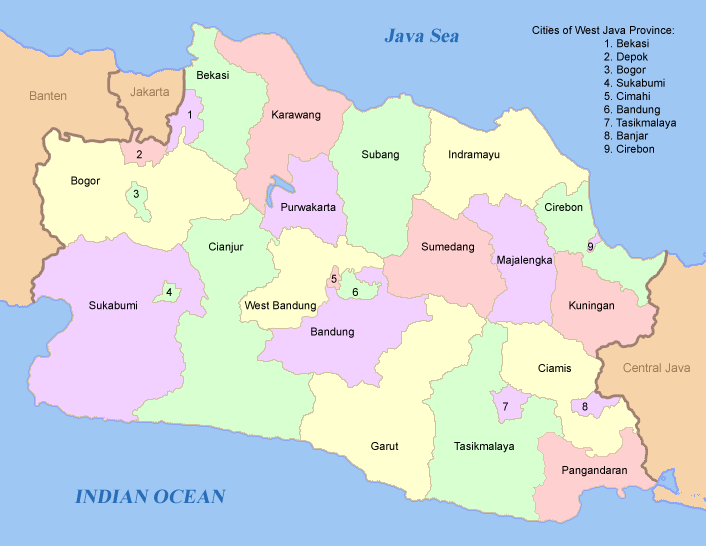 Map of West Java with cities and regencies names.png