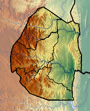 Swaziland location map Topographic.png