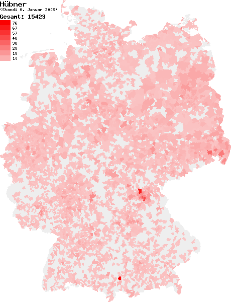 ملف:Verteilung Nachname Hübner DE.png