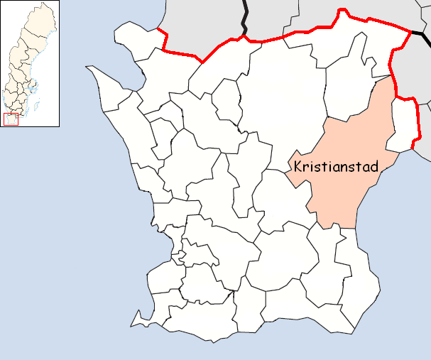 ملف:Kristianstad Municipality in Scania County.png