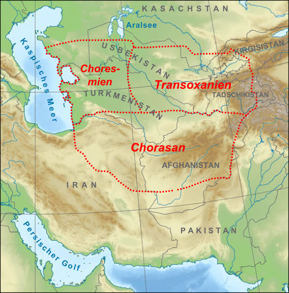 ملف:Karte Map Chorasan-Transoxanien-Choresmien.png