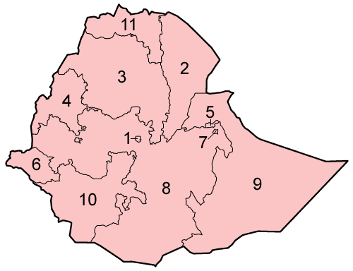 ملف:Ethiopia regions numbered.png