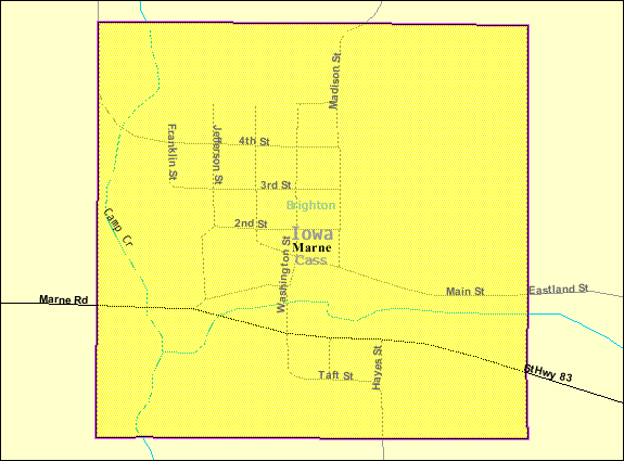 ملف:Detailed map of Marne, Iowa.png