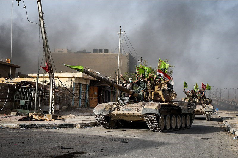 ملف:Al-Hashd Al-Sha'abi forces in Fallujah after defeating ISIL.jpg