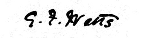 ملف:Signature of George Frederic Watts.jpg