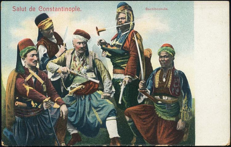 ملف:Bashi-bazouk Ottoman Postcard.jpg