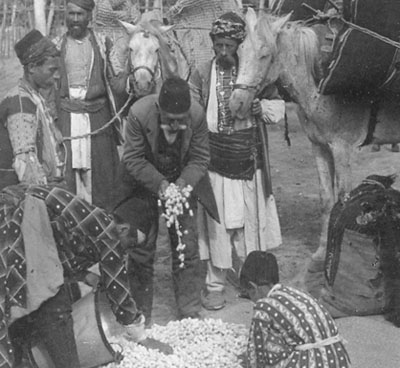 ملف:Silkworm Cocoon purchasing in Antioch.jpg