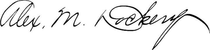 ملف:Signature of Alexander Monroe Dockery (1845–1926).png