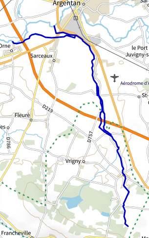 ملف:Baize (affluent de l'Orne en rive gauche) OSM.png