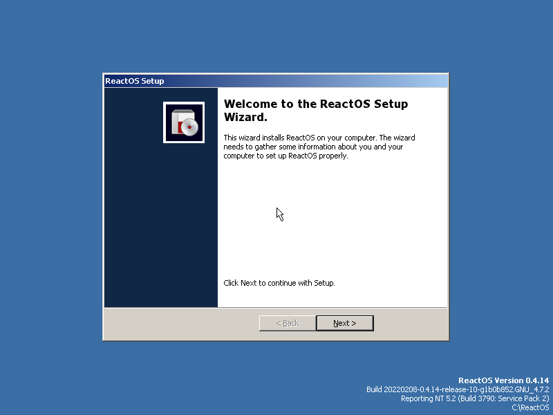 ملف:ReactOS 0.4.14 setup wizard screenshot.png