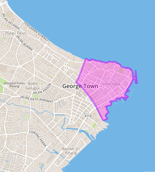 ملف:George Town proper location map.png
