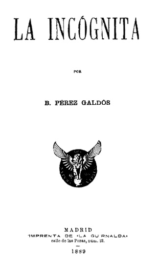 ملف:Portada de La incógnita, 1889.jpg