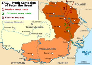 Map of the Prut campaign