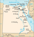 CIA map of Egypt, english text