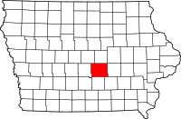 Map of Iowa highlighting