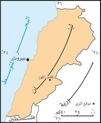 موقع كامد اللوز في لبنان.