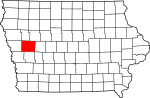 State map highlighting Crawford County