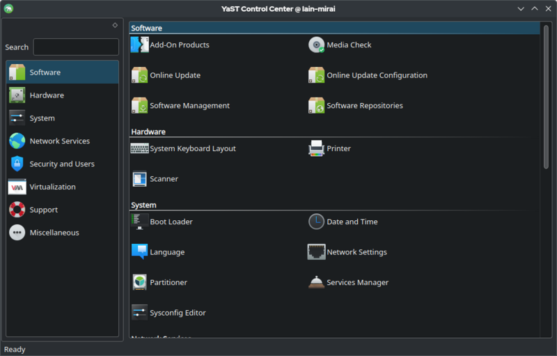 ملف:YaST2 graphical mode screenshot.png