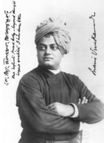 A portrait of Swami Vivekanada