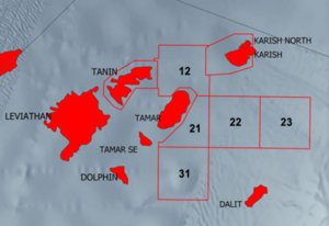 Location of the Karish North gas discovery offshore Israel.png