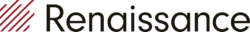 Image of Renaissance Technologies logo. Renaissance is in a red sans serif font. To the right of the name Renaissance is a rectangle with thin lines within it running from the bottom to the top of the rectangle at a 45 degree angle.