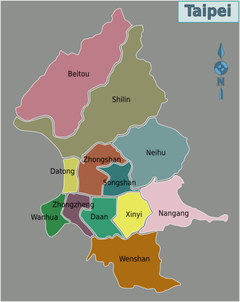 ملف:Map of Taipei districts.png