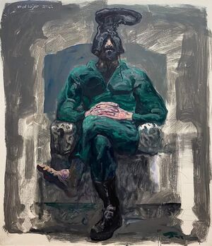 لوحة من مجموعة "انقلاب 14 تموز" لعلي آل تاجر