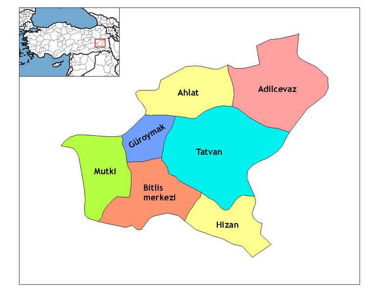 ملف:Bitlis districts.png