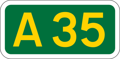 ملف:UK road A35.svg