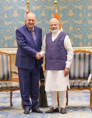 طارق حجي مع رئيس الوزراء الهندي ناريندرا مودي