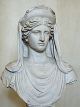 Bust of Demeter, wearing a polos