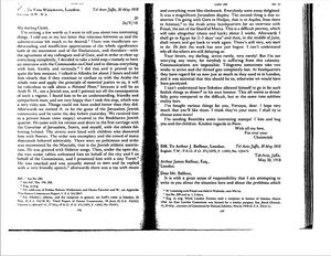 Letter from Chaim Weizmann Arthur Balfour 1918, 1.jpg