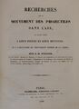 Title page to Recherches sur le Mouvement des Projectiles dans l'Air (1839)