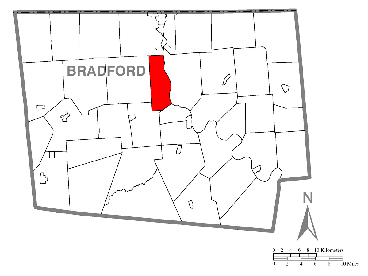 ملفMap of Ulster Township, Bradford County, Pennsylvania Highlighted