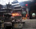 A pavilion of the Shangqing Temple (Taoist) in Qingchengshan, Chengdu.