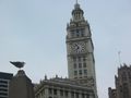 The tower of Chicago's Wrigley Building, designed by the architectural firm of Graham, Anderson, Probst & White using the shape of the Giralda combined with French Renaissance details.