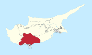 موقع منطقة ليماسول في قبرص.