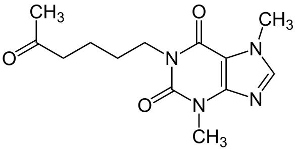 ملف:Pentoxifylline Structure V.1.svg