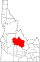 State map highlighting Custer County