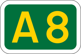 ملف:UK road A8.svg