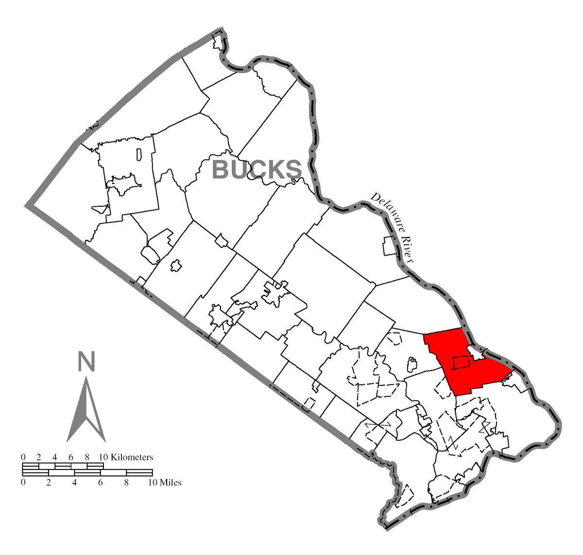 ملفMap of Lower Makefield Township, Bucks County, Pennsylvania