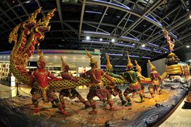 Nāga sculpture at Suvarnabhumi airport.
