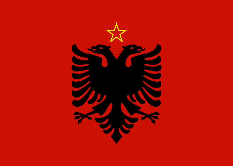 ملف:Flag of Albania (1946–1992).svg